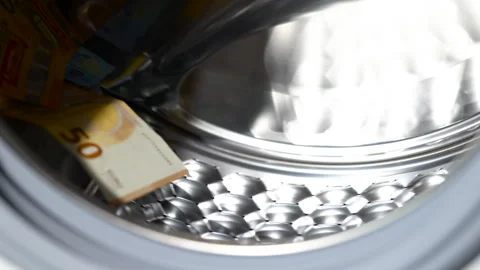 Concept of money laundering Stock Footage 344743433