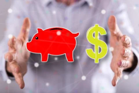 Concept of money saving Stock-Fotos