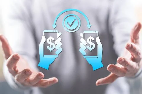 Concept of money transfer Фото