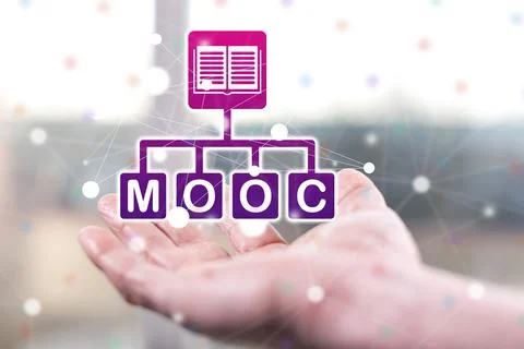 Concept of mooc Stock Photos