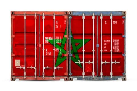 The concept of Morocco  export-import and national delivery of goods. Close-u Foto stock