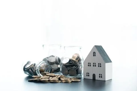 Concept of mortgage involves securing loan to finance purchase of property,.. Stock Photos