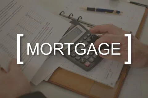 Concept of mortgage 库存照片