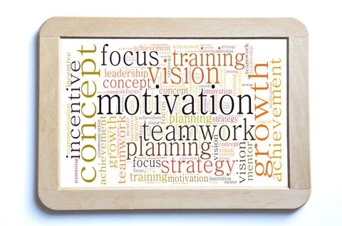 Concept Motivation word cloud Stock Photos