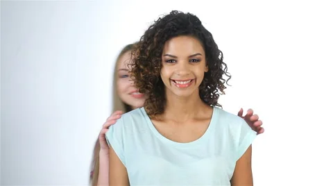 The concept of multicultural friends Stock Footage 60712045