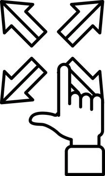 Concept of multiple paths or choices Stock Illustration