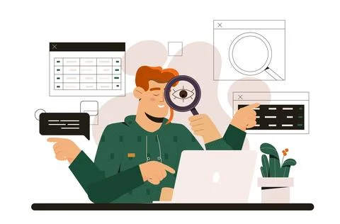 Concept of multitasking Stock Illustration