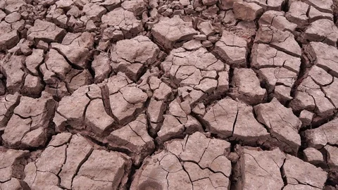 The concept of natural disasters: a Pickaxe to the arid ground Stock Footage 113208814