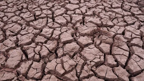 The concept of natural disasters: a Pickaxe to the arid ground Stock Footage 113208917