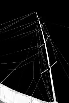 The concept of navigation and wind speed with  sailing Stock-Fotos