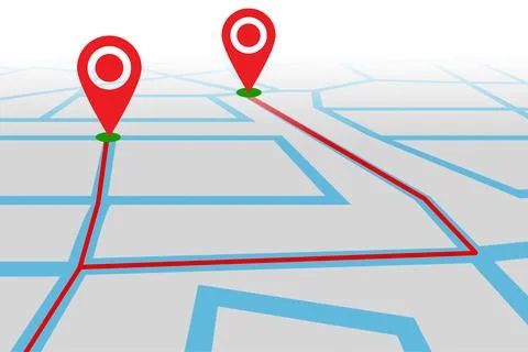 Concept of navigation in the city Illustrazione stock