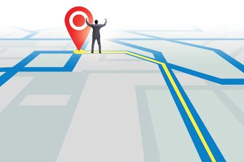 Concept of navigation in the city Foto stock