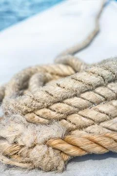 The concept of navigation whit vassel rope Stock Photos