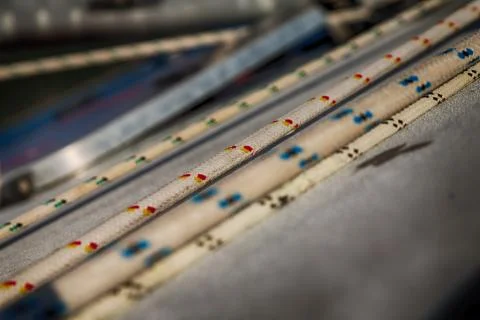 The concept of navigation whit  vassel  rope Stock Photos