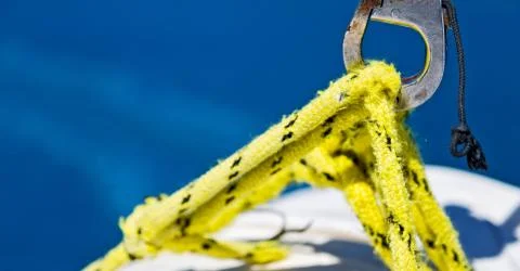 The concept of navigation whit  vassel  rope Stock Photos