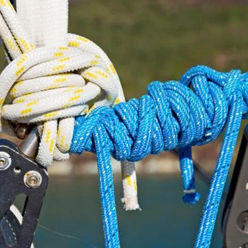The concept of navigation whit vassel rope Stock Photos