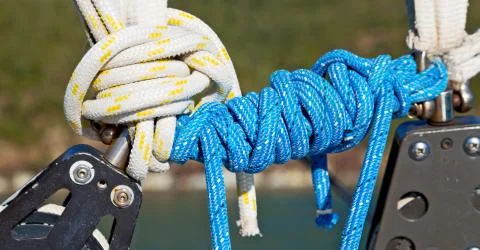 The concept of navigation whit vassel rope Stock Photos