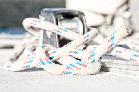 The concept of navigation whit vassel rope Stock Photos