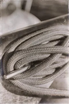 The concept of navigation whit vassel rope Stock Photos