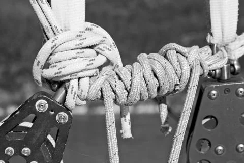 The concept of navigation whit vassel rope Stock Photos