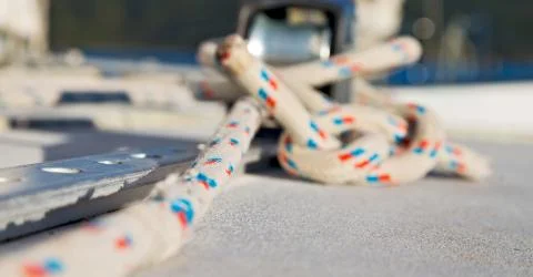 The concept of navigation whit  vassel  rope Stock Photos