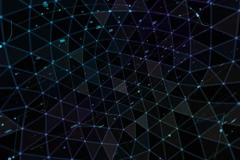 Concept of Network, internet communication - 3d illustration イラスト素材