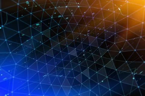 Concept of Network, internet communication - 3d illustration Illustrazione stock