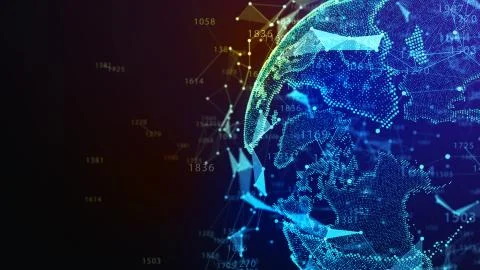 Concept of Network, internet communication. 3d illustration Stock-Illustration