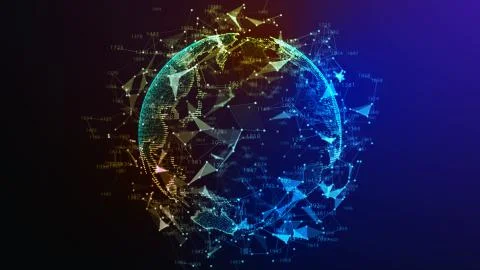 Concept of Network, internet communication. 3d illustration Illustrazione stock