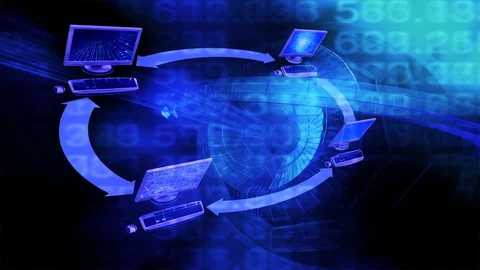 Concept of Network, internet communication Stock Footage 100197828