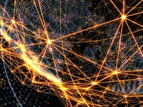 Concept of Network, Internet Communication Stock Illustration