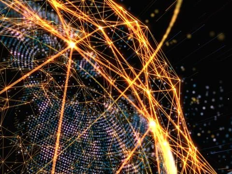 Concept of Network, Internet Communication 스톡 일러스트