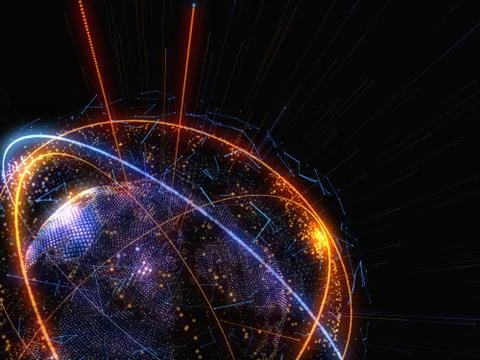 Concept of Network, Internet Communication Stock Illustration