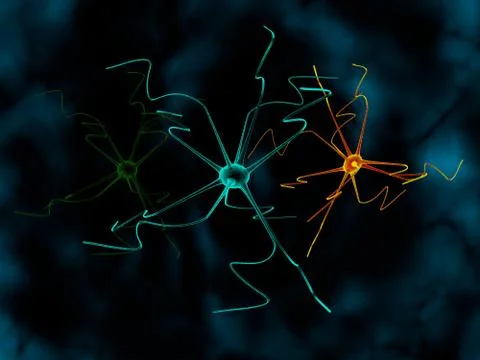 The concept of a neuron, the molecule Stock-Illustration