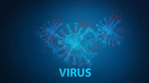 Concept of the new 3D virus Stock Illustration