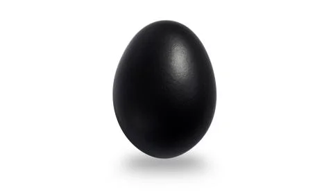 A concept New devil or evil will be born from black egg with shadow on below  Stock Photos