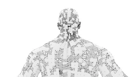 The concept of new technologies in robotics Illustration