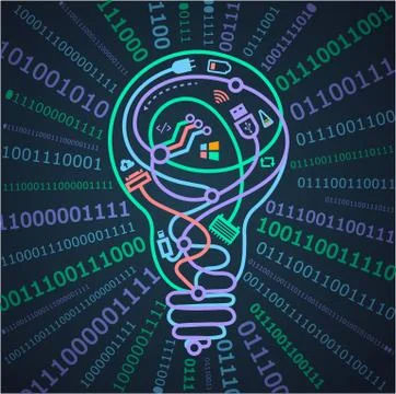 Concept of new technologies, server in the 3d Illustrazione stock