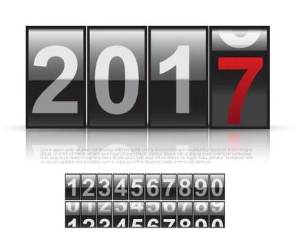 Concept of The New Year 2017 Ilustração Stock