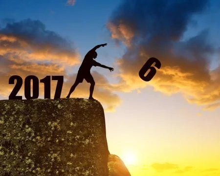 Concept New Year 2017 Stock Photos