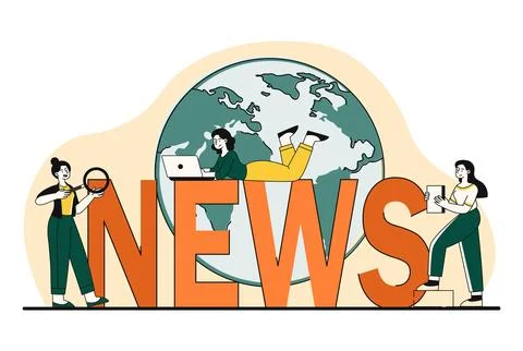 Concept of news Stock Illustration