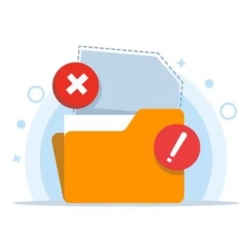 Concept no result data, document or file not found concept. Stock Illustration