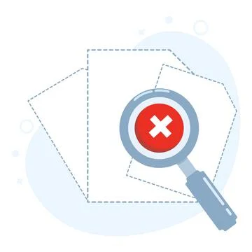 Concept no result data, document or file not found concept. Stock Illustration