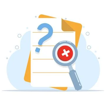 Concept no result data, document or file not found concept. Stock Illustration