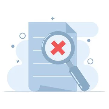 Concept no result data, document or file not found concept. Stock Illustration