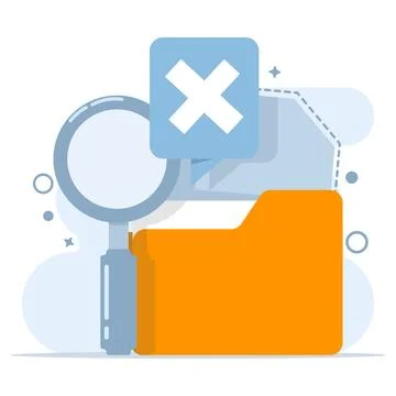 Concept no result data, document or file not found concept. Stock Illustration