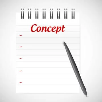 Concept notepad illustration design Stock Illustration