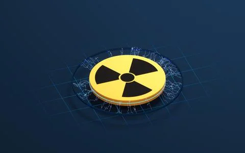 The concept of nuclear energy, 3d rendering. Stock Illustration