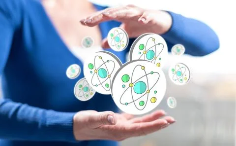 Concept of nuclear research Stock Photos