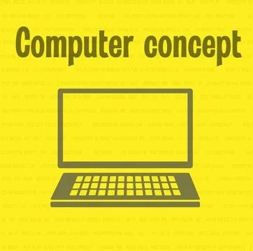 Concept  office computer Stock Illustration
